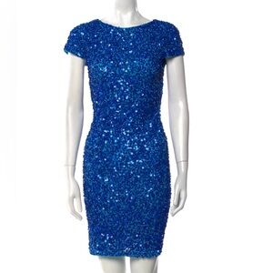 Alice + Olivia Sparkling Blue Mini Dress
